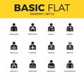 Basic set of anatomy icons Royalty Free Stock Photo