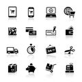 Basic - Shopping icons Royalty Free Stock Photo