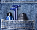 Basic skin care cosmetic products and accessories for men