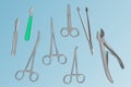 Basic surgical instruments Royalty Free Stock Photo