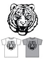 Basic t-shirt for men or boys tiger print