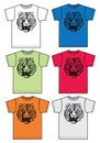 Basic t-shirt for men or boys tiger print