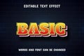 Basic text - editable text effect Royalty Free Stock Photo