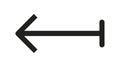 Basic Thin Line Backward Arrow Icon, vector design Generative AI Royalty Free Stock Photo