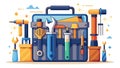 A basic toolkit should include hand tools for various tasks, such as screwdrivers, pliers, hammers, and wrenches Royalty Free Stock Photo