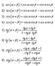 Basic trigonometric identities. Formulas for calculating sums and differences of angles. Education, getting classes, school