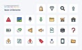 25 Basic Ui Elements Line Filled Style icon pack Royalty Free Stock Photo