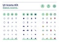Basic UI icons kit Royalty Free Stock Photo