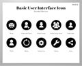 Basic UI icons rounded solid pack