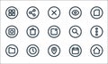 basic ui line icons. linear set. quality vector line set such as home, pin, folder, calendar, time, camera, search, view, share