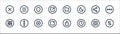 basic ui line icons. linear set. quality vector line set such as mobile data, time, notification, grid, share, shield, folder, Royalty Free Stock Photo
