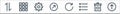 basic ui line icons. linear set. quality vector line set such as up arrow, delete, list, rotate, top right, settings, menu Royalty Free Stock Photo