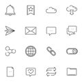 Basic, UI line icons set Royalty Free Stock Photo