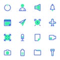 Basic UI line icons set Royalty Free Stock Photo