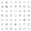 Basic ui line icons set Royalty Free Stock Photo