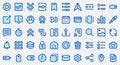 Basic user interface essential set. Blue icon set. User interface symbols. Vector illustration Royalty Free Stock Photo