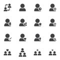 Basic user vector icons set