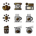Basic vector coffee icon include premium coffee, coffee star, cafe, espresso, machine, restaurant, store, mug, drink, hot, cup,