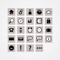 Basic vector icon pack. Modern design icons for website or presentation. Sizable and editable.