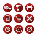 Basic vector simple shopping icons