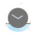 Basic, Watch, Time, Clock Abstract Flat Color Icon Template
