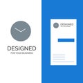Basic, Watch, Time, Clock Grey Logo Design and Business Card Template