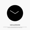 Basic, Watch, Time, Clock solid Glyph Icon vector