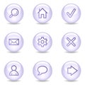 Basic web icons, glossy pearl series