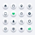 Basic web icons set for apps and websites Royalty Free Stock Photo