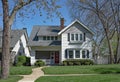 White Home with Curved Walk