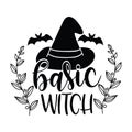 Basic witch typography t-shirt design, tee print, t-shirt design