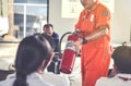 Basicfire fighting and evacuation fire drill Training on november 15 , 2017 in Bangkok, thailand.