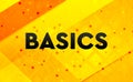 Basics abstract digital banner yellow background