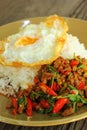 Basil Fried Rice with minced meat