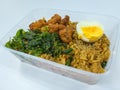 Basil Fried Rice with Pork and boiled egg.