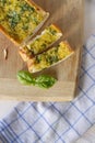 Basil Garlic Bread Royalty Free Stock Photo