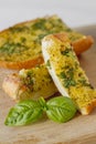 Basil Garlic Bread Royalty Free Stock Photo