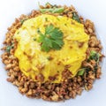 Basil Rice with Fried Egg in lunch box to order from food delivery app