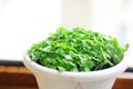 Basil sprouts in a pot Royalty Free Stock Photo