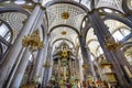 Basilica Altar Ornate Coloful Ceiling Puebla Cathedral Mexico Royalty Free Stock Photo