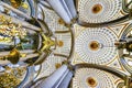 Basilica Altar Ornate Coloful Ceiling Puebla Cathedral Mexico Royalty Free Stock Photo