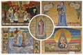 The Basilica of the Annunciation exhibits mosaics of the Madonna that express the devotion of various peoples and cultures to Mary