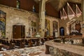 December 14, 2019. Nazareth, Israel. Basilica of the Annunciation, interior. Royalty Free Stock Photo