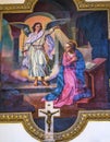 Basilica Annunciation Painting San Agustin Church Puebla Mexico