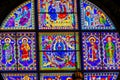 Basilica Blue Virgin Mary Saints Rose Window Stained Glass Cathedral Church Siena Italy. Royalty Free Stock Photo