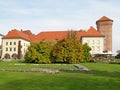 Basilica and castle of St Stanislaw and Vaclav or Wawel Cathedral, Wawel Hill, Krakow, Poland Royalty Free Stock Photo