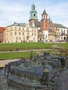 Basilica and castle of St Stanislaw and Vaclav or Wawel Cathedral, Wawel Hill, Krakow, Poland Royalty Free Stock Photo