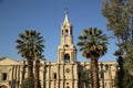 Basilica Cathedral of Arequipa in Plaza de Armas, Peru, South America