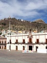 Basilica cathedral in the center of the city of Zacatecas Mexico first painting surrounded by historical buildings of the capital