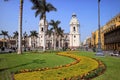 Basilica Cathedral of Lima, the Landmark on Plaza Mayor Square in Lima, Peru Royalty Free Stock Photo